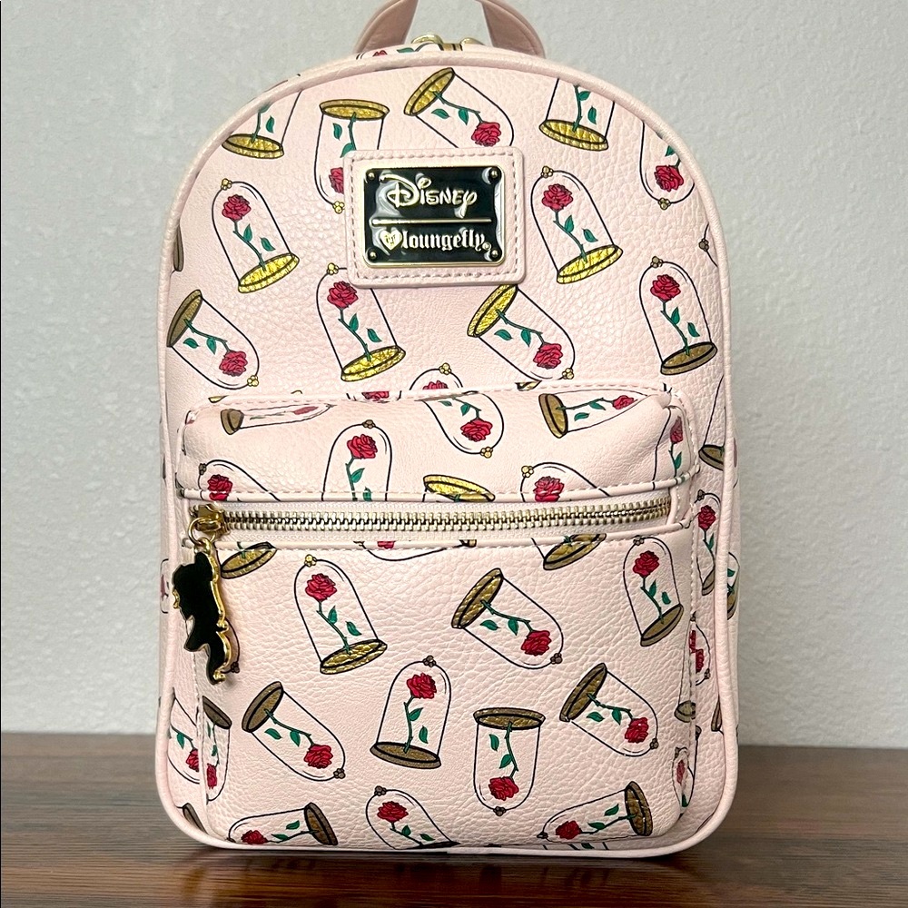 Loungefly Disney Beauty and the Beast Enchanted Rose Mini Backpack